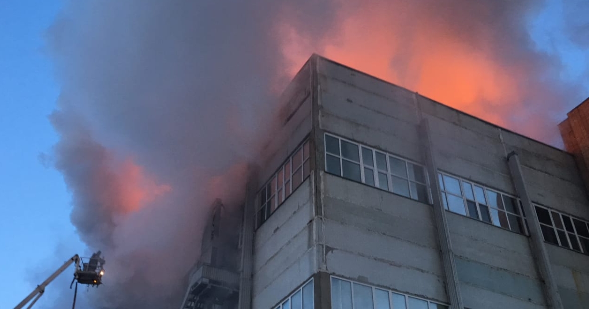Пожар на заводе в Коврове